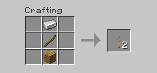 Crafting Recipe of a Tripwire Hook - Redstone Components in Minecraft