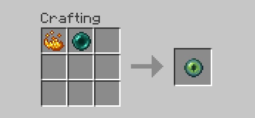 Crafting recipe for an Eye of Ender