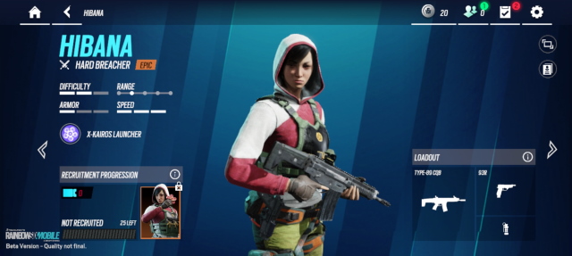 hibana rainbow six mobile