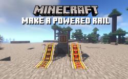 How to Make Powered Rail Using Redstone in Minecraft