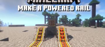 How to Make Powered Rail Using Redstone in Minecraft