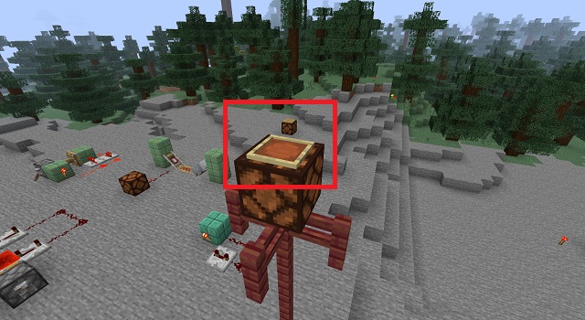 Item Frame on Redstone Lamp