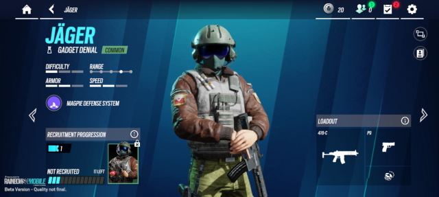 jager rainbow six mobile 