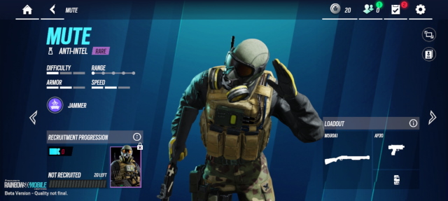 Mute rainbow six mobile