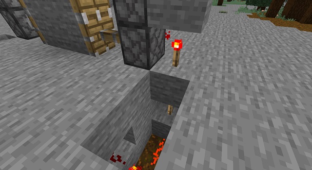 Platzierung Von Redstone-Fackeln In Minecraft Redstone Door