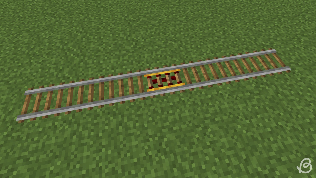 Rail track with a powered rail in the center