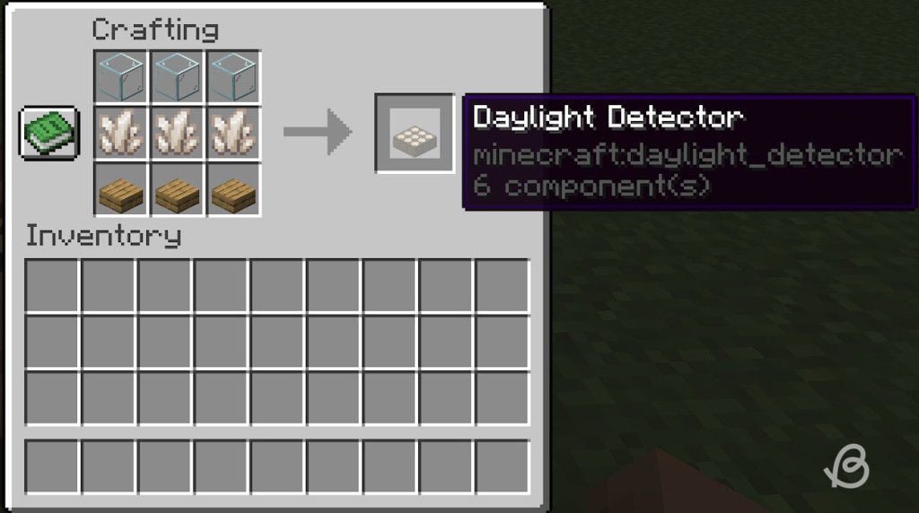 Daylight detector crafting recipe