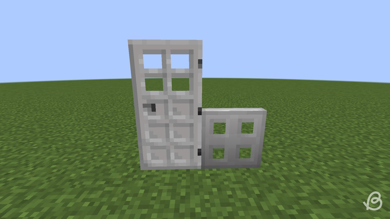 Iron door and trapdoor as redstone components in Minecraft