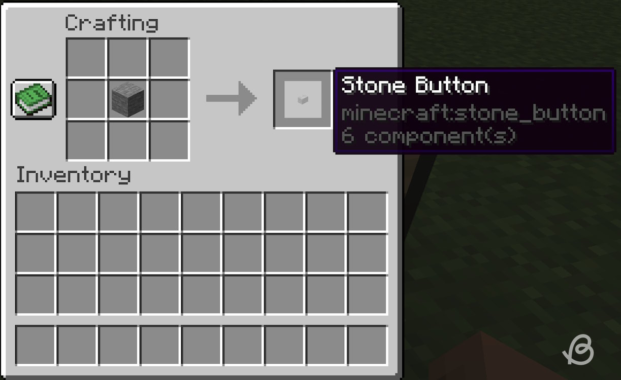 Stone button crafting recipe