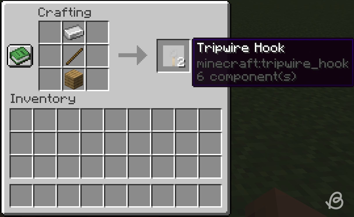 Tripwire hook crafting recipe