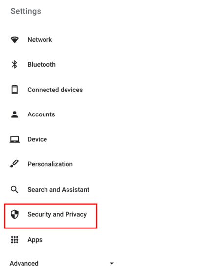 security and privacy chrome os