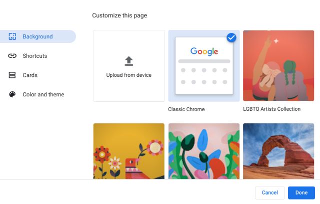 Change Google Background on Chrome Browser