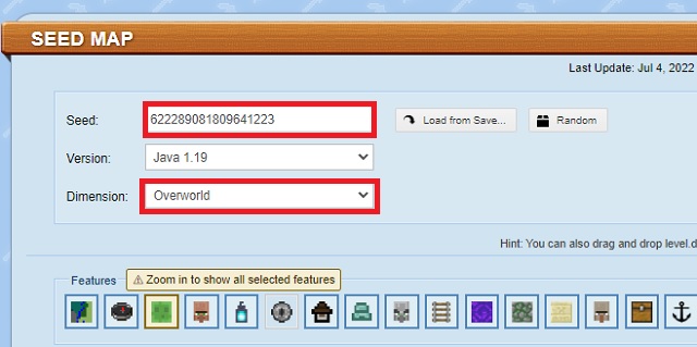 Seed code in the Seed Analyzer