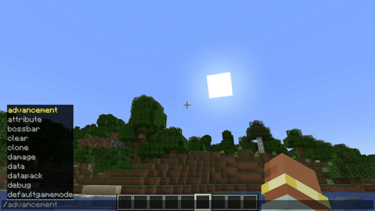 Setting the time to night in Minecraft