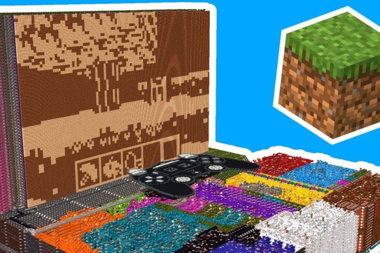 Someone crafted a redstone PC in Minecraft to play Minecraft