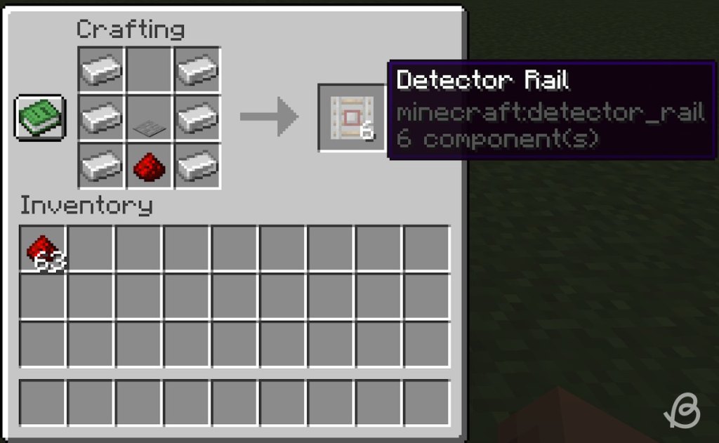 Detector rail crafting recipe