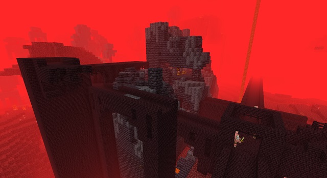 Bastion remnant next to the Nether Fortress