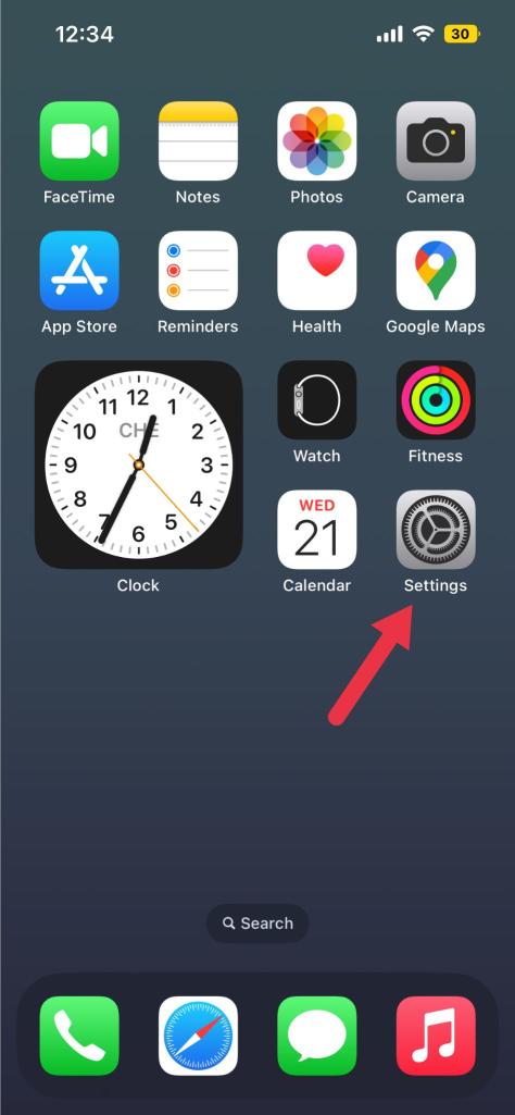 iOS 16 Settings app