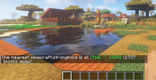 locate structure stronghold in Minecraft