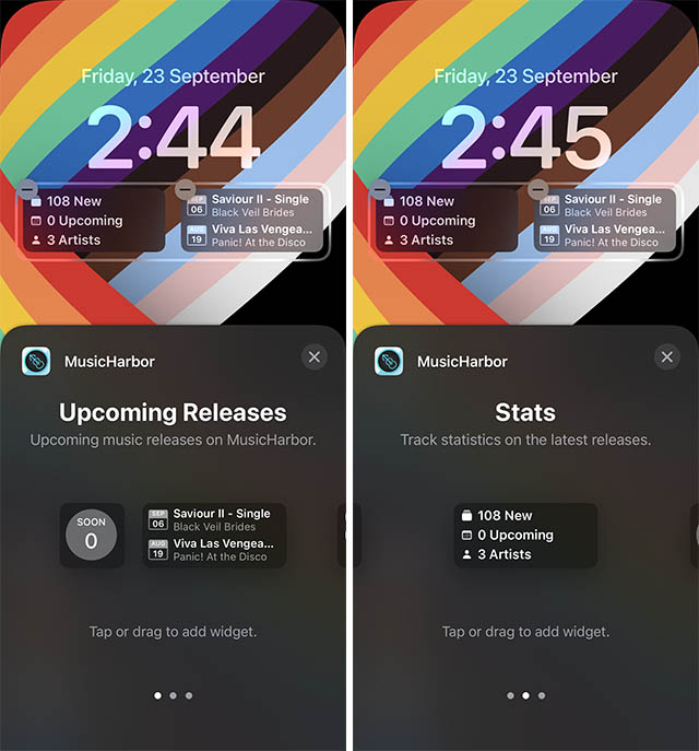 music harbor lock screen widget