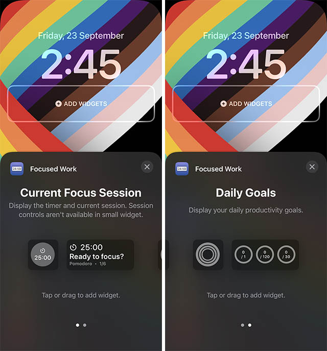 Die 20 Besten Sperrbildschirm-Widgets Für Das Iphone, Die Sie Verwenden Können 16 Pomodoro-Timer-Sperrbildschirm-Widget