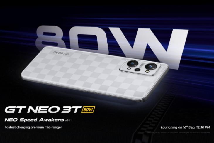 Markteinführung des Realme GT Neo 3T in Indien am 16. September bestätigt