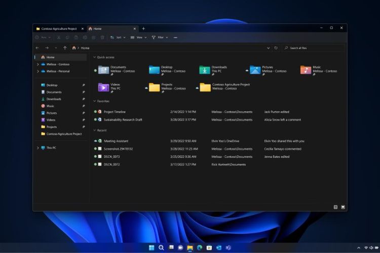 Windows 11 2022 Update Tabs in File Explorer