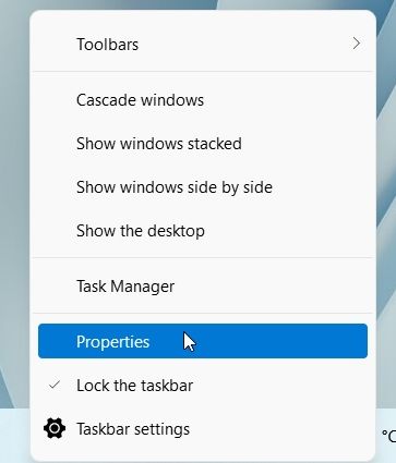 Taskbar icons to Never Combine
