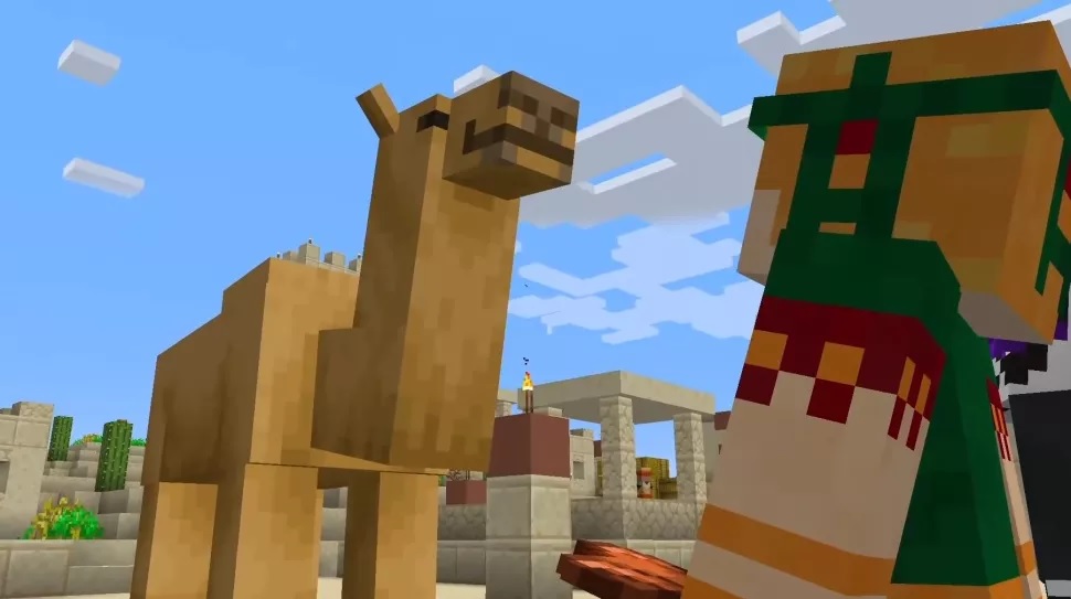 Camellos en el desierto de Minecraft