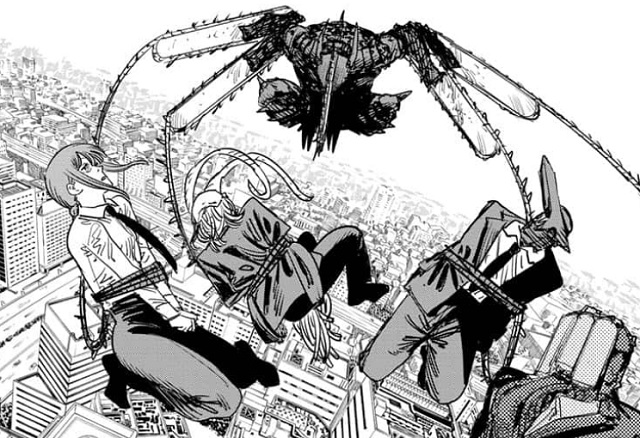 Chainsaw Man using chains in Chapter 95
