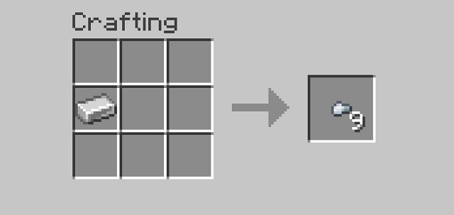 Crafting Recipe of Iron Nuggets