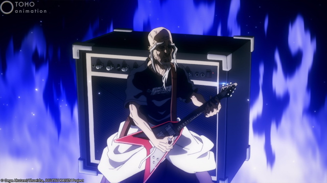 A picture of strongest character Principal Gakuganji in Jujutsu Kaisen anime.