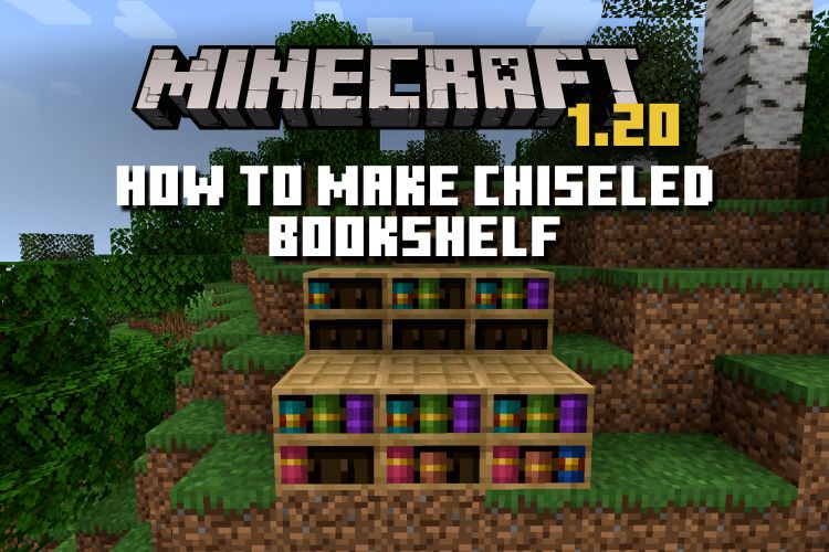 Chiseled Bookshelf Minecraft Crafting Recipe 1.20 