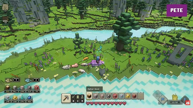 Minecraft Legends Gameplay-Benutzeroberfläche