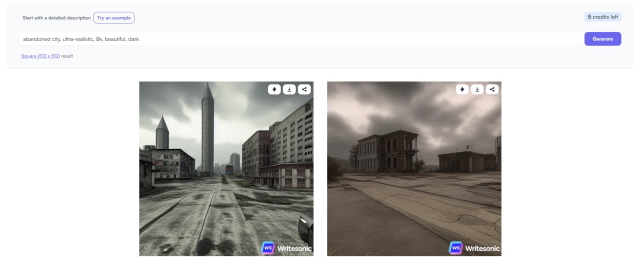 city in ruins ai text to art 2