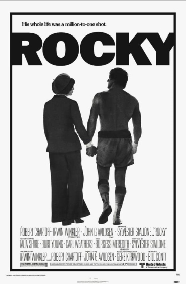 The official poster of "Rocky".