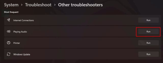 4. Verwenden Sie Die Audio-Problembehandlung, Um Das Problem „Kein Ton“ Unter Windows 11 Zu Beheben