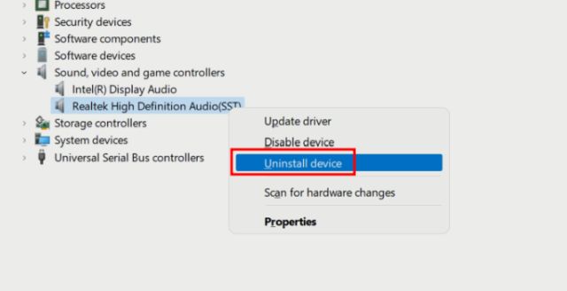 5. Reinstall Audio Driver in Windows 11