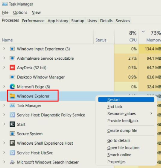 Mova a barra de tarefas para o topo no Windows 11