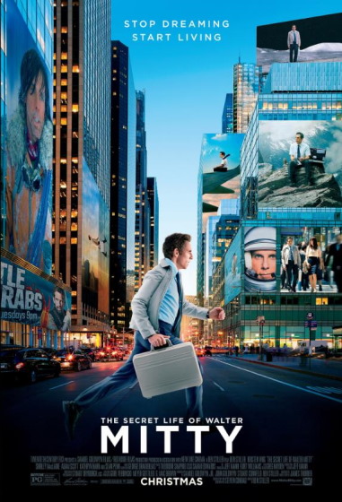 The official poster of  the inspirational movie "The Secret Life of Walter Mitty".