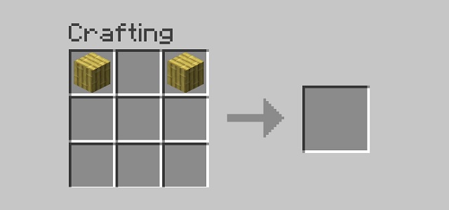 Two bamboo blocks in the crafting area.