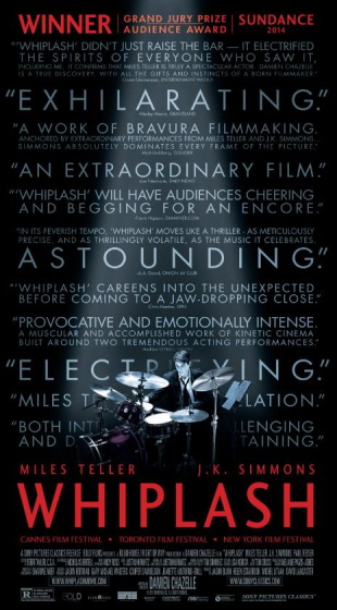 The official poster of "Whiplash".