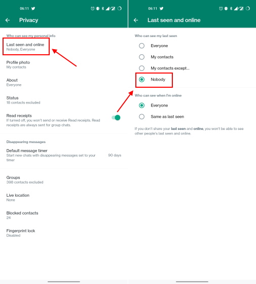 How to hide online status and last seen on WhatsApp., by Mhmdi Tech