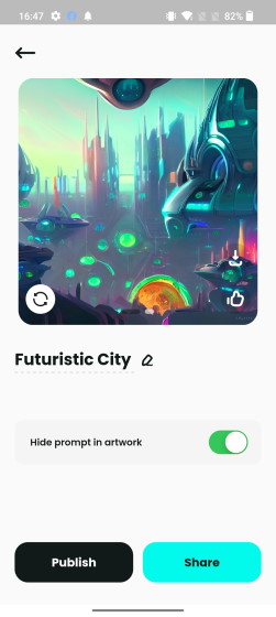 City in the future text to ai