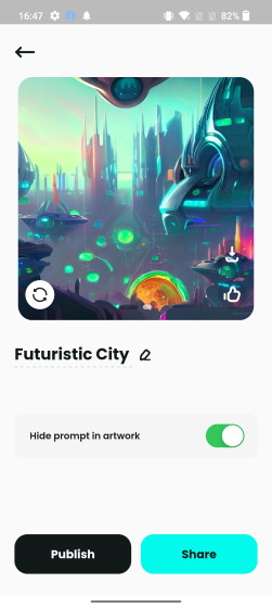 City in the future text to ai 