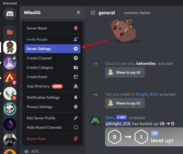 discord server settings