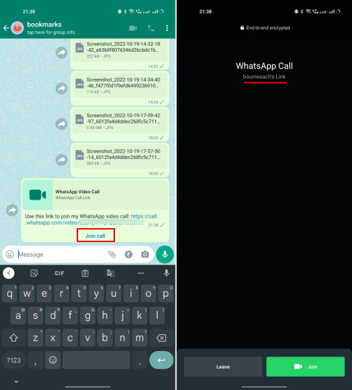 Rejoindre Un Appel Vidéo Ou Audio Whatsapp 