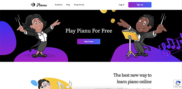 pianu website to learn keyboard