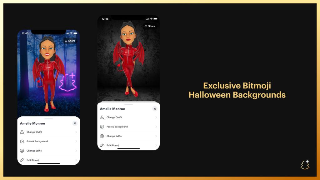 Snapchat+ halloween bitmoji backgrounds