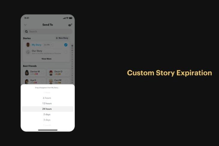 snapchat plus custom story expiration